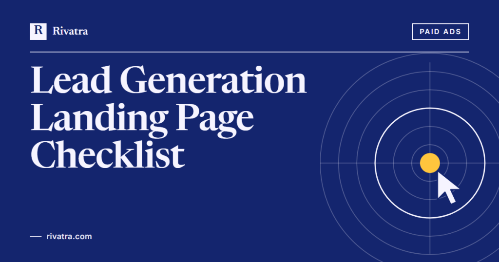 Cover image for: Lead Generation Landing Page Checklist
