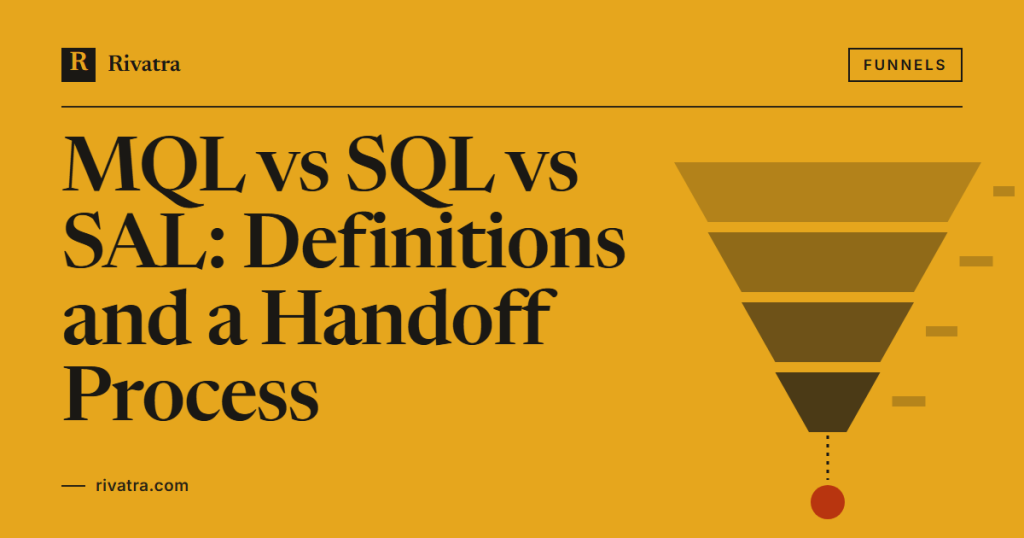 Cover image for: MQL vs SQL vs SAL: Definitions and a Handoff Process
